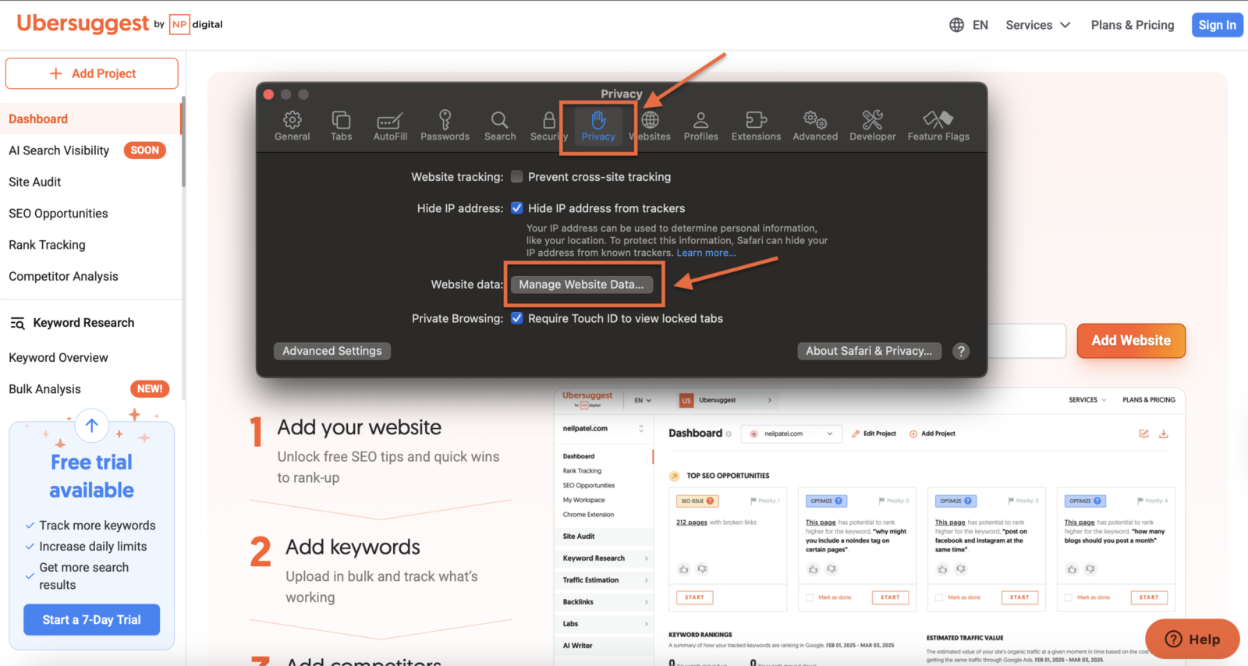 Safari:Privacy