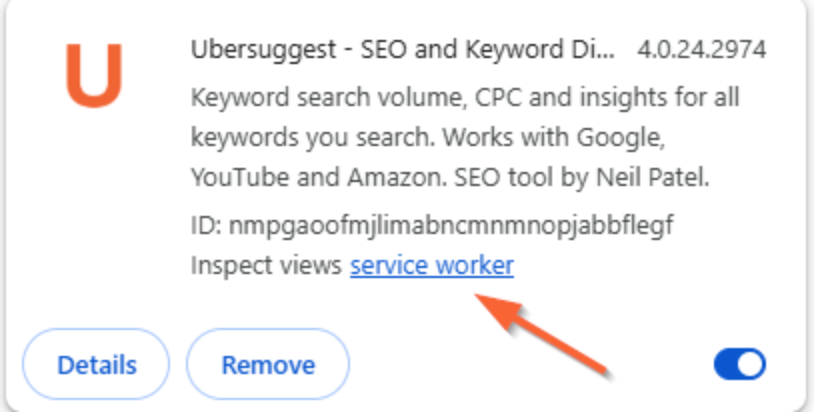 Ubersuggest Chrome Extension