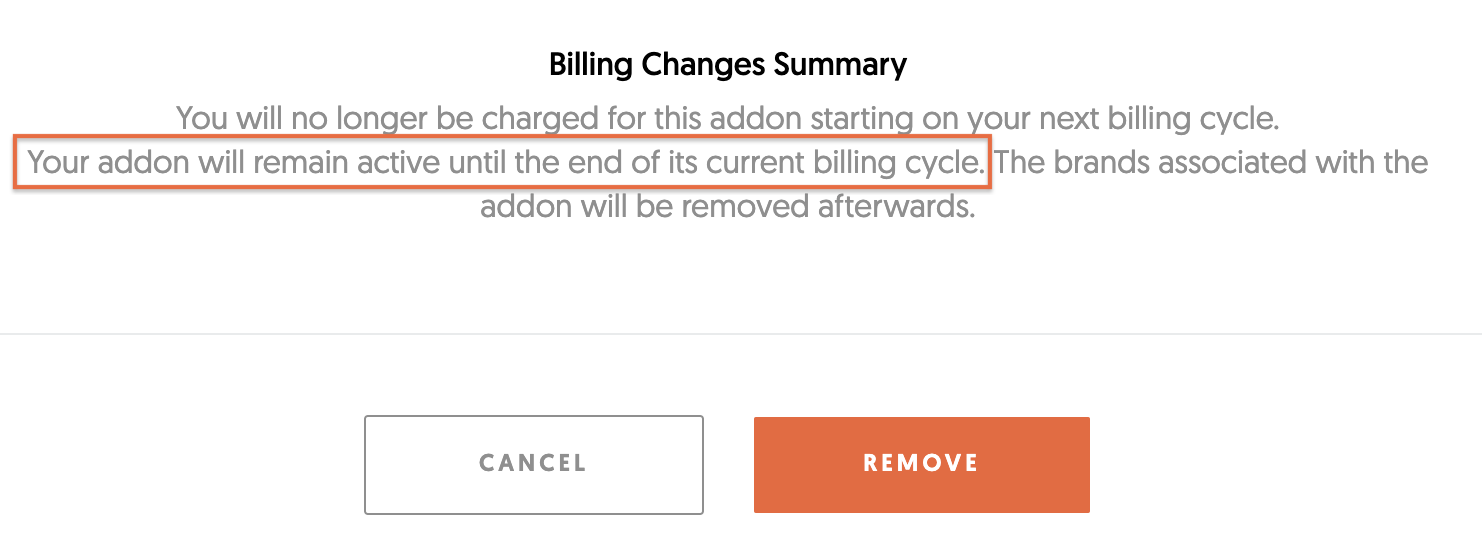 Removal confirmation modal showing message that the add-on stays active until the billing cycle ends.png
